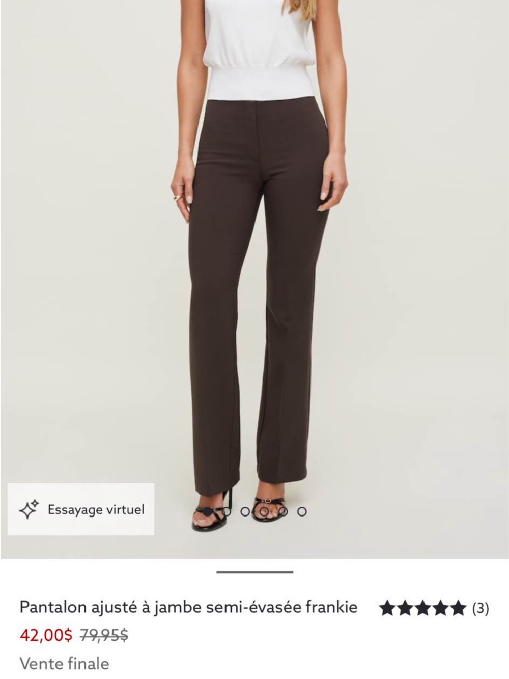 Dynamite Semi-Flare Pants in Dark Brown